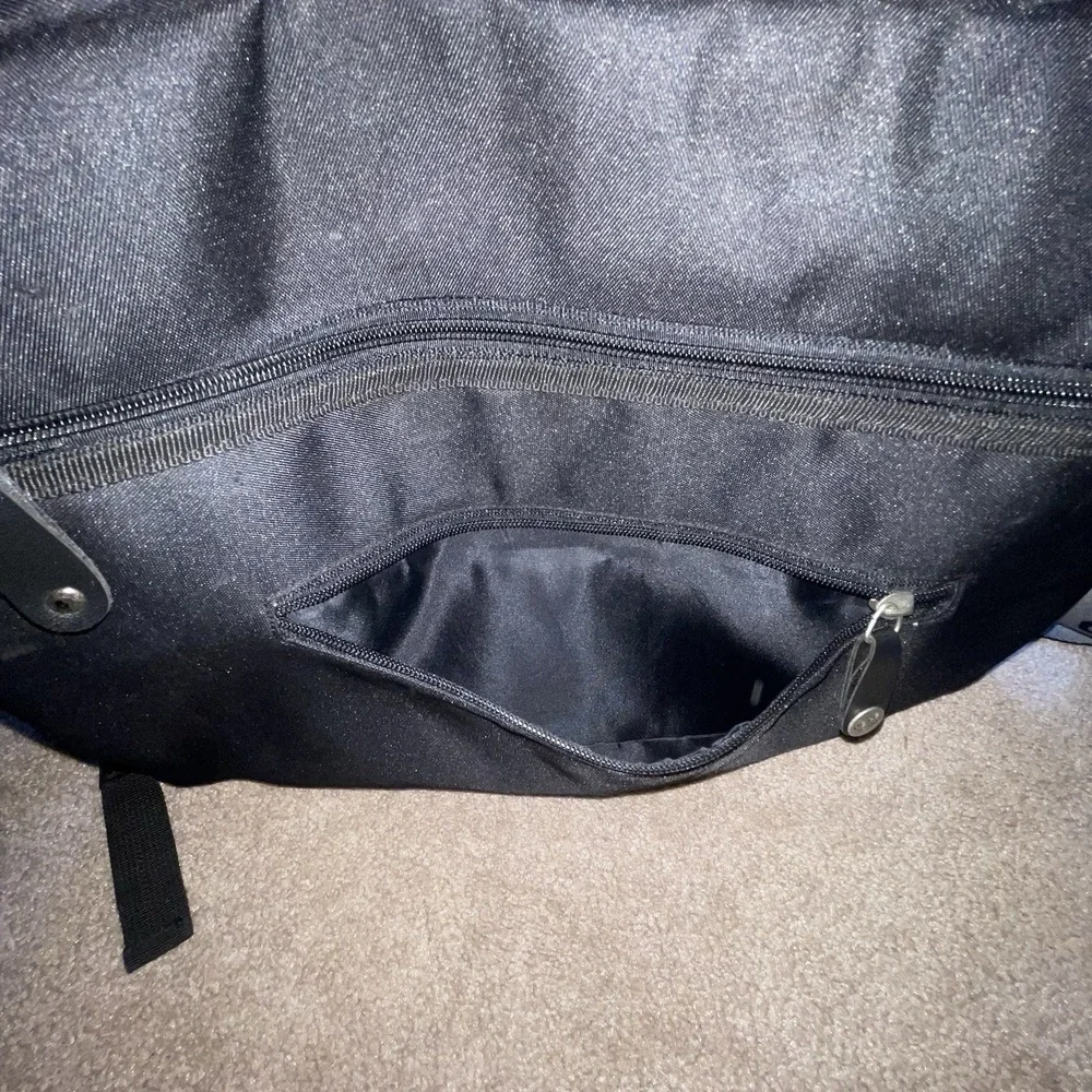 Vintage 1980's Pepe Jeans Large Black Messenger Shoulder Bag